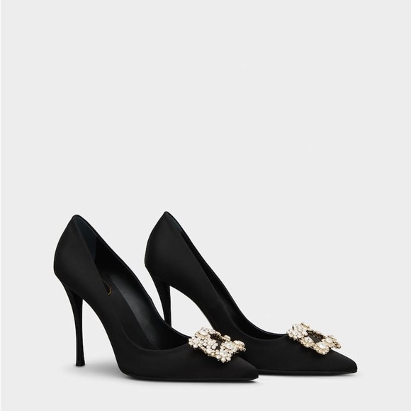 Roger Vivier Strass Buckle Pumps in Satin - Picture 2 of 14